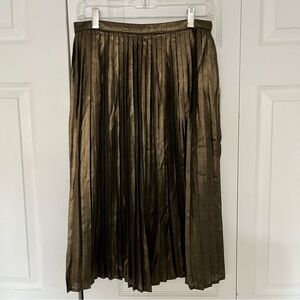 Abercrombie & Fitch Metallic Bronze A-Line Skirt